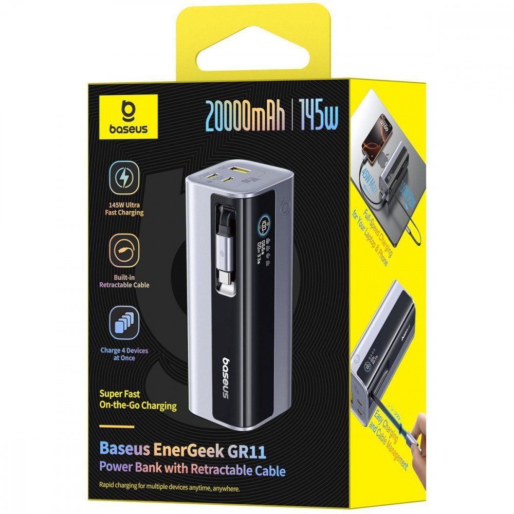Портативна Батарея Baseus EnerGeek 145W 20000mAh gray