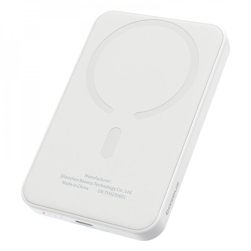 Портативна Батарея Baseus Magnetic Mini 20W 5000mAh white