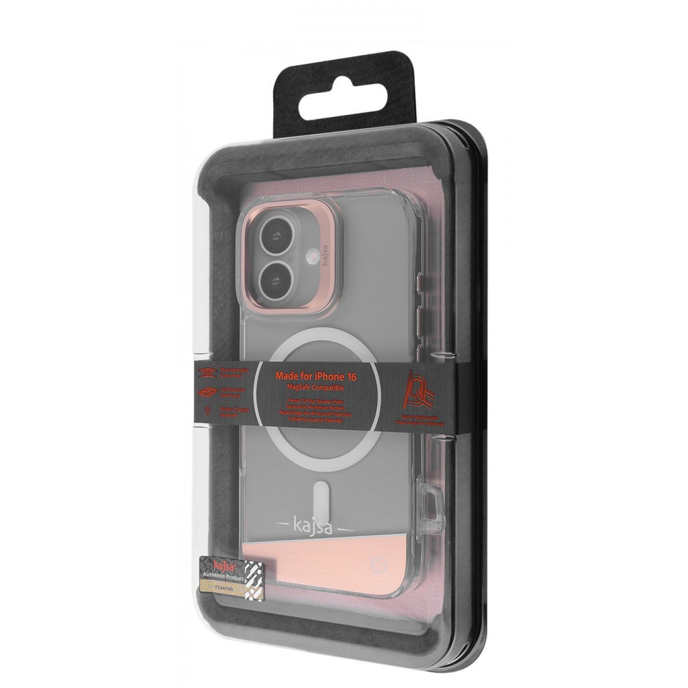 Чохол Kajsa Aluminium Shield with Magnetic Ring iPhone 16 silver