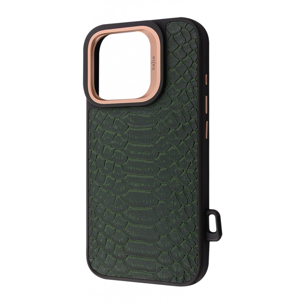 Чохол Kajsa Snake Pattern with Magnetic Ring iPhone 16 Pro Max desert titanium